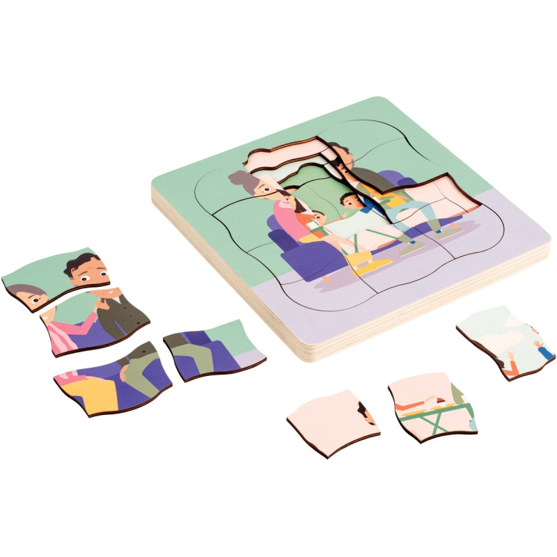 Puzzle en bois multi-niveaux, le cycle de la vie