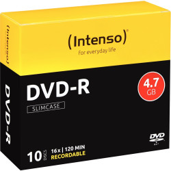 Paquet de 10 DVD-R Intenso 4,7 Go 16X
