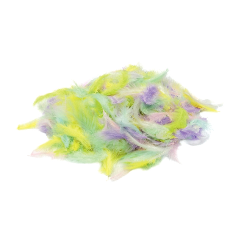 Sachet de 100 grammes de plume pastel assortis