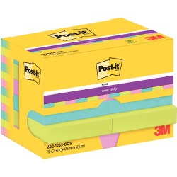 Paquet de 12 blocs de 90 feuilles Super Sticky post-it, 476 x 476 mm,
