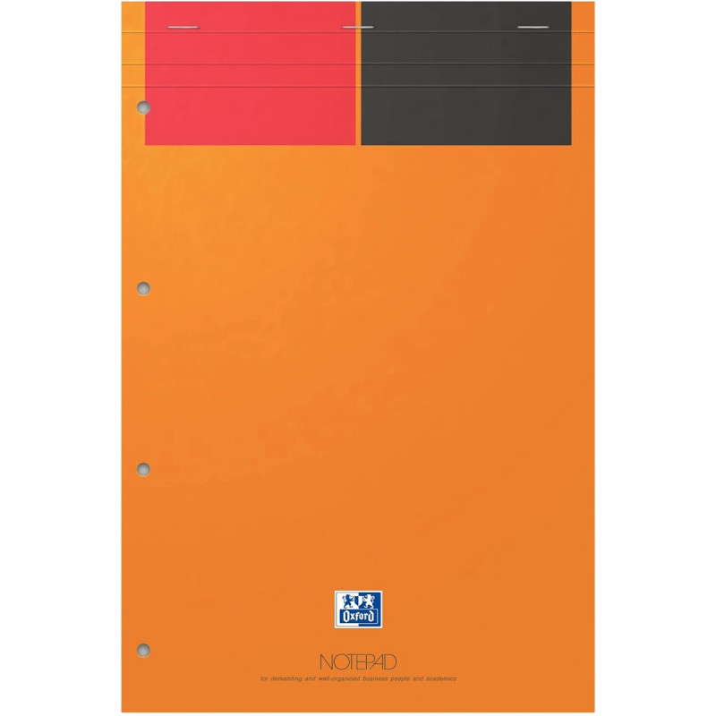 Bloc NOTEPAD 80 feuilles perforées, format A4+, ligné 6 mm, papier jau