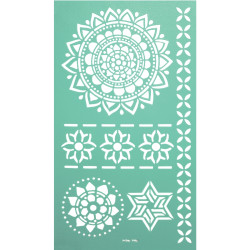 Lot de 3 pochoirs adhésifs motifs fantaisie