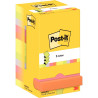 Lot de 6 blocs z-notes repositionnables 76 x 76 mm, couleurs néon asso