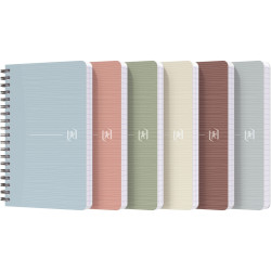 Carnet à reliure intégrale 180 pages MY REC'UP format 9x14 cm, quadril