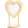 Cadre coeur sur pied en bois