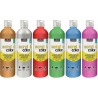 Carton de 6 flacons 500 ml de peinture ACRYLCOLOR couleurs métalliques