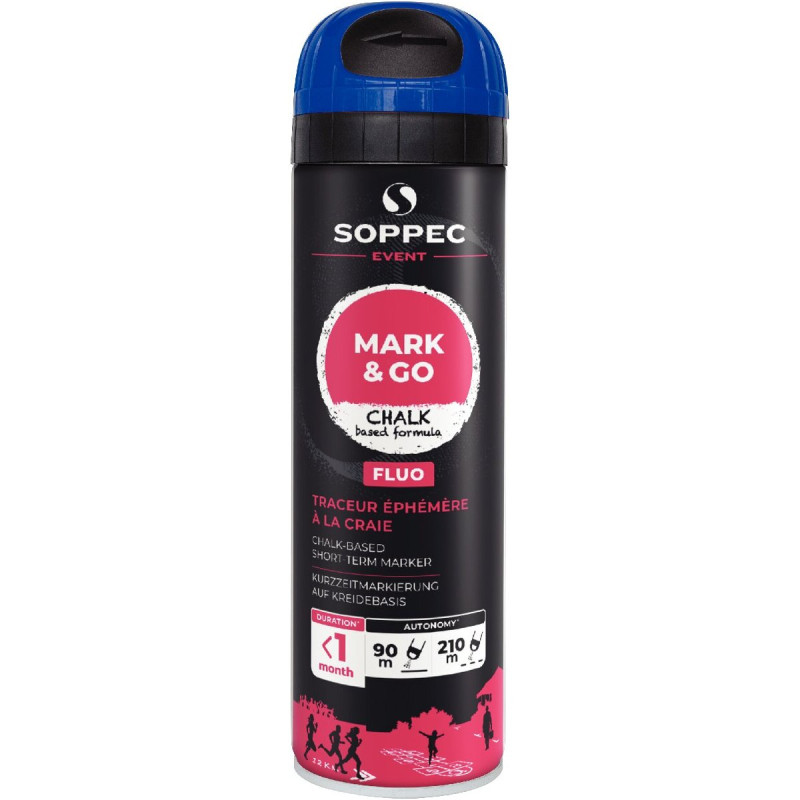 Bombe 500ml marquage éphémère bleu