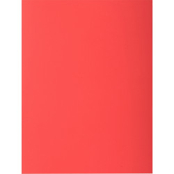 Paquet de 50 chemises 2 rabats ROCK"S 210g, format 24x32 cm, rouge
