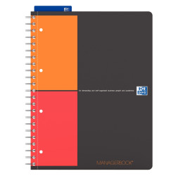Cahier à reliure intégrale MANAGERBOOK format A4+ réglure projet, 160
