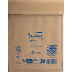 Carton de 100 pochettes bulles papier 150x210mm Kraft