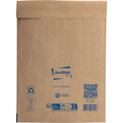 Carton de 100 pochettes bulles papier 180x260mm Kraft