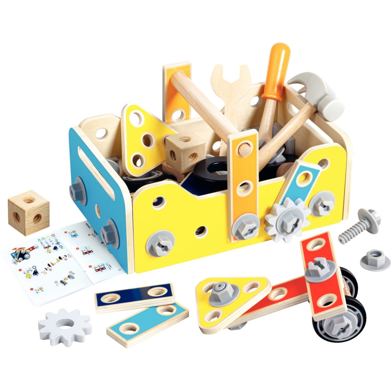 Boite à outils en bois, 83 pièces