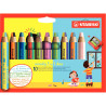 Étui de 10 crayons Woody Duo + 1 taille-crayon