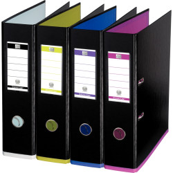 Carton de 10 classeurs à levier MY COLOUR pour format A4, dos 8 cm, no