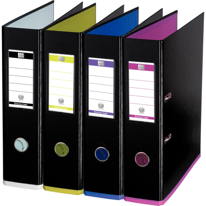 Carton de 10 classeurs à levier MY COLOUR pour format A4, dos 8 cm, no