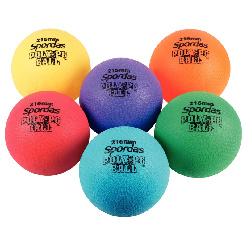 Lot de 6 ballons tous sports grainés diamètre 15cm