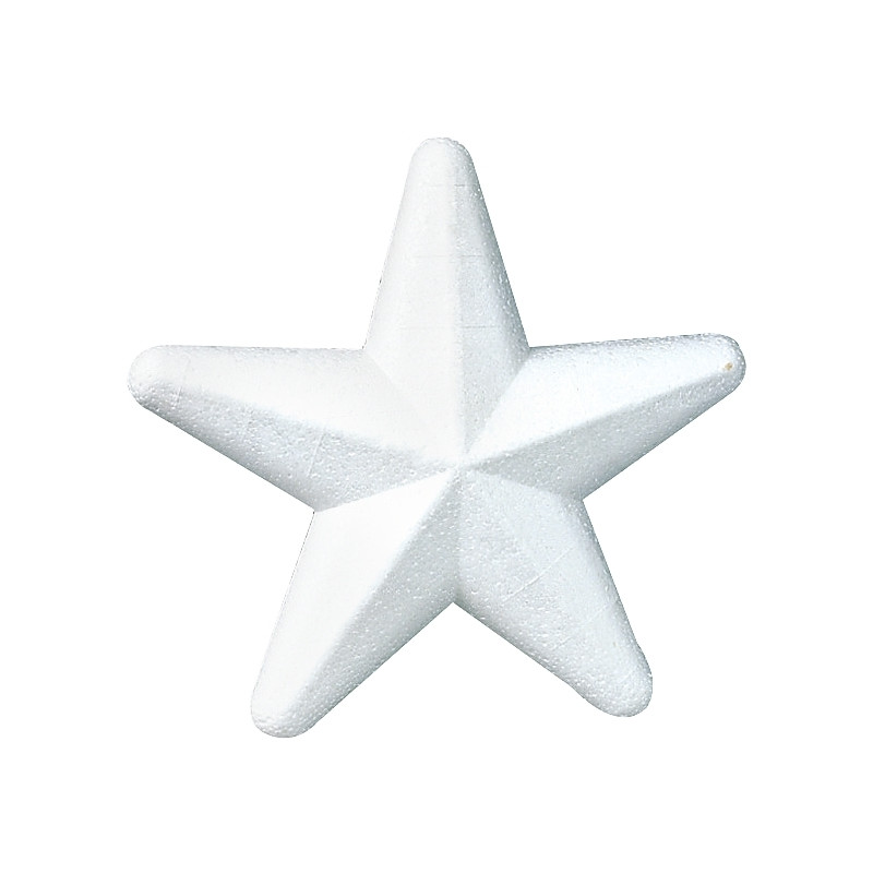 Lot de 10 étoiles en styropor, diamètre 20 cm