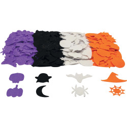 Sachet de 200 formes halloween en feutrine adhésive