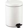 Poubelle à pédale en métal 5L blanche