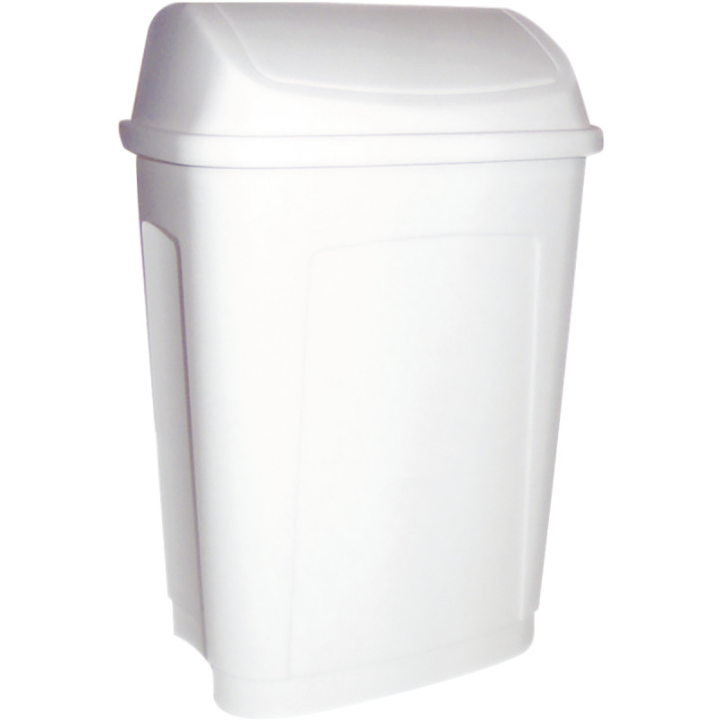Poubelle à couvercle basculant 10L blanche