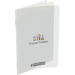 Cahier de travaux pratiques 96 pages CONQUERANT, format A4, seyès/uni,
