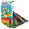 Pochette de 10 feuilles de papier arc-en-ciel, format 22,5 x 32 cm