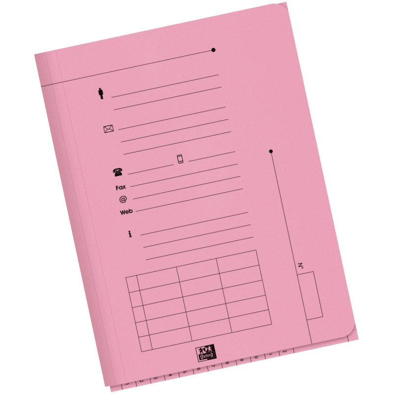 Paquet de 25 chemises HV pour dossiers suspendus, rose