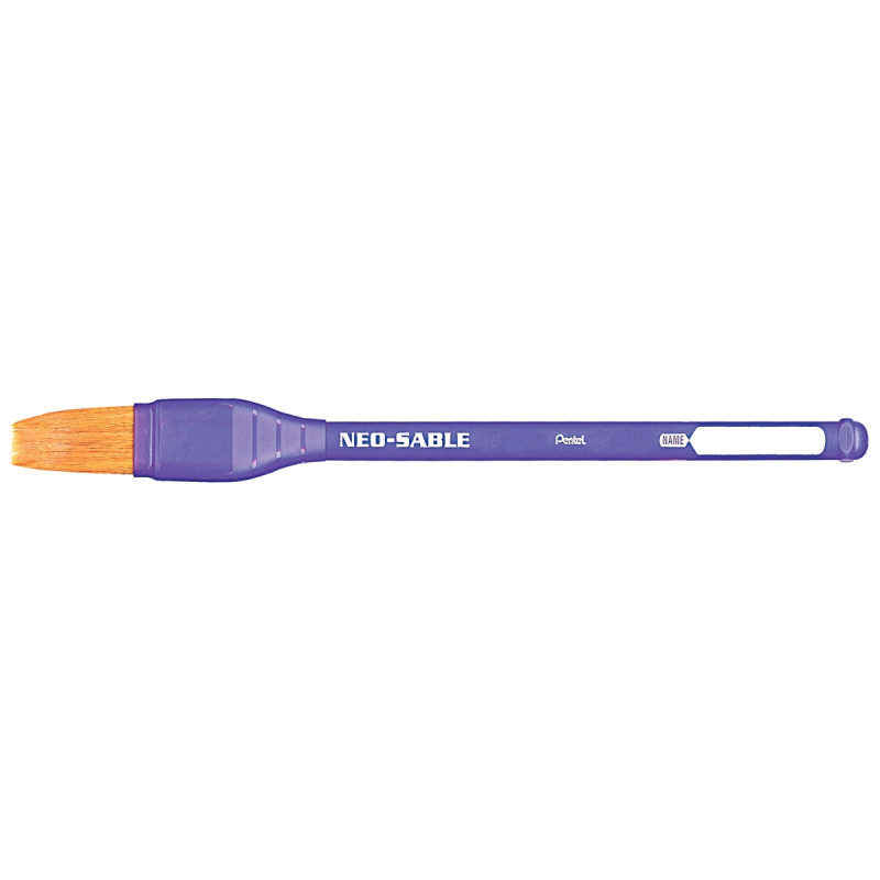 Brosse KAMIKAZE N° 18 poils synthétiques très résistants manche plasti