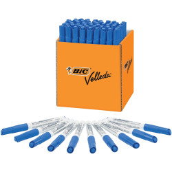 Pack de 50 feutres Velleda 1741 pointe moyenne bleus dont 3 gratuits