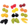 Sachet de 24 fruits assortis en plastique, petits modèles