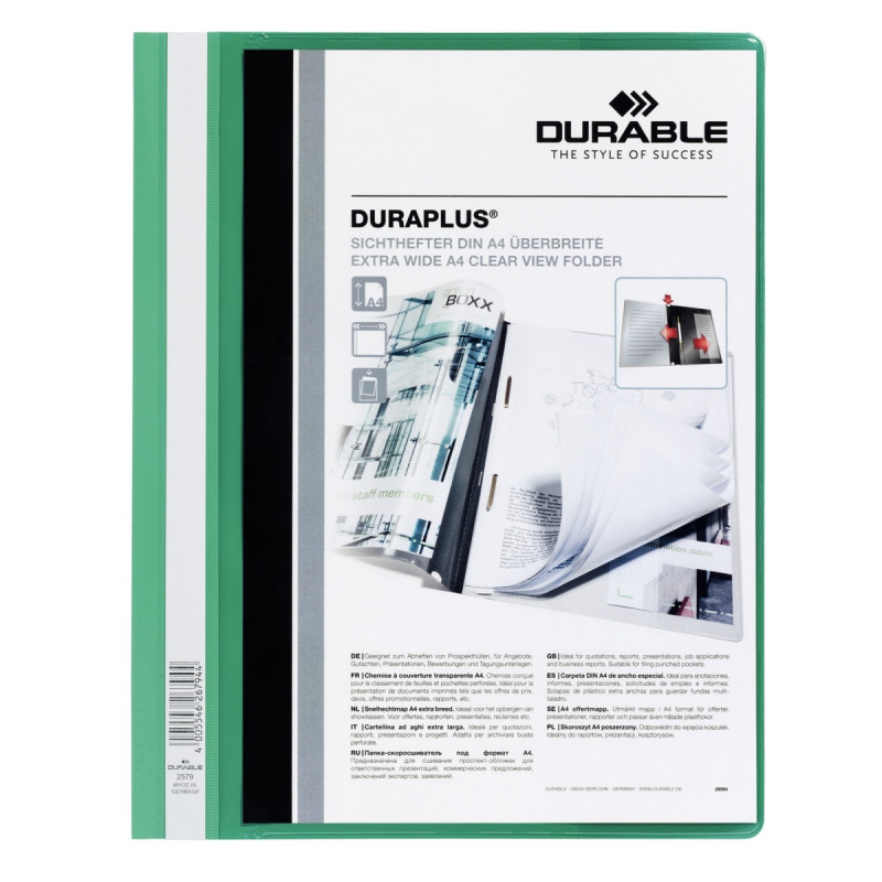 Chemise DURAPLUS personnalisable transparent/vert