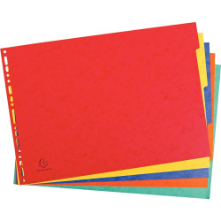 Jeu de 5 intercalaires en carte lustrée 400g, format A3 à l'italienne