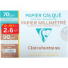 Pochette de papier calque + papier millimétré format A4