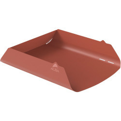 Corbeille courrier métal terracotta