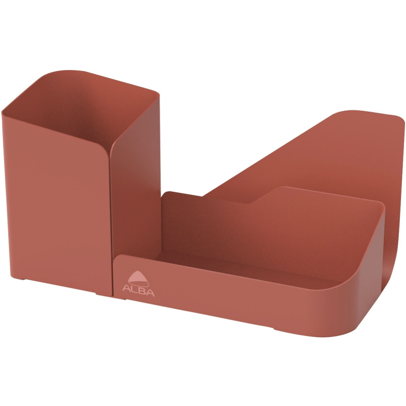 Organiseur de bureau 3 compartiments métal terracotta