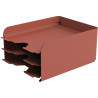 Module 3 tiroirs métal terracotta