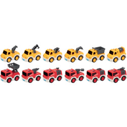 Lot de 12 véhicules à friction assortis