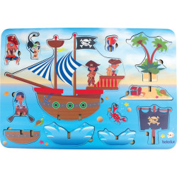 Encastrement 3D en bois, les pirates