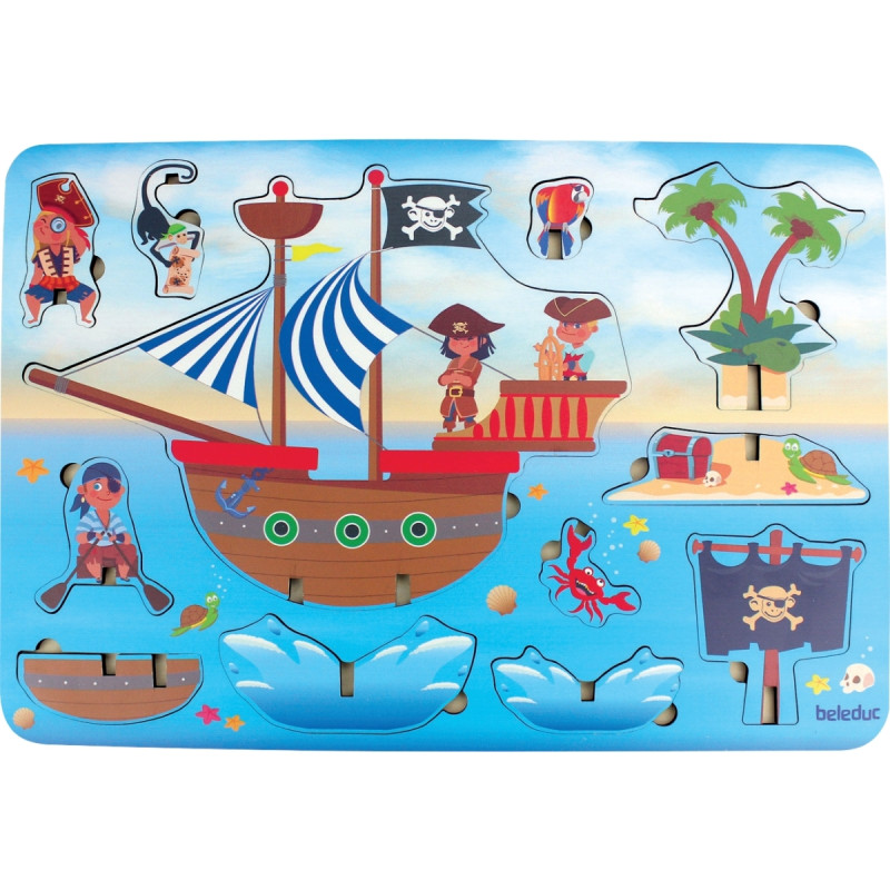 Encastrement 3D en bois, les pirates