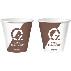 Paquet 50 gobelets carton ALPHA 12cl