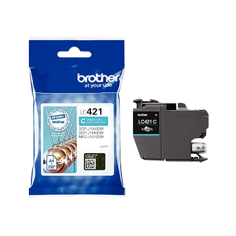Brother BOULE cartouche jet d'encre cyan authentique (LC421C)