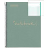 NOTEBOOK MIQUELRIUS format A4, 80 feuilles 80g, quadrillé 5x5, couvert