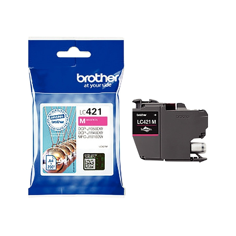 Brother BOULE cartouche jet d'encre magenta authentique (LC421M)