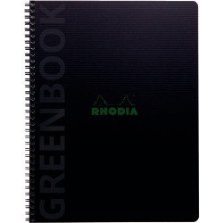 Cahier GREENBOOK couverture polypropylène, 160 pages perforées, format