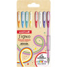 Pochette de 8 stylos gel Signo pastel