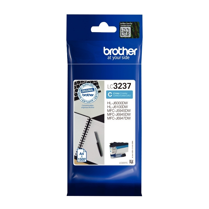Brother LC3237C cartouche jet d'encre cyan haute capacité authentique