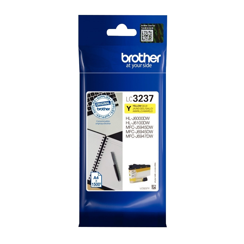 Brother LC3237Y cartouche jet d'encre jaune haute capacité authentique