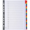 Jeu de 31 intercalaires numériques en carte Mylar, format A4+