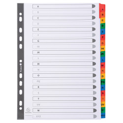 Jeu de 20 intercalaires alphabétiques en carte Mylar, format A4+