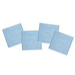 Sachet 4 plaques préformées pour perles Hama taille maxi, forme carrée